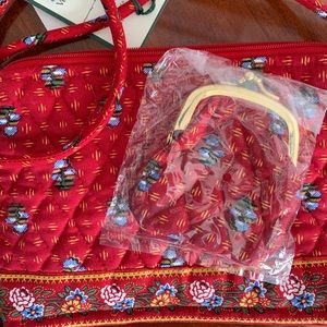 Petit Provincial Red Vera Crossbody and coin-bag